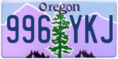 OR license plate 996YKJ