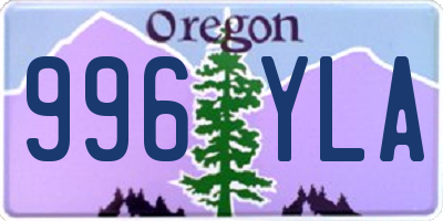 OR license plate 996YLA