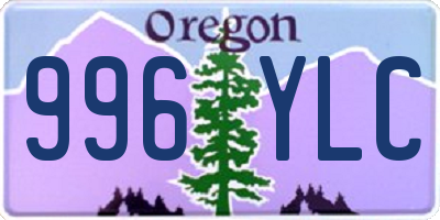 OR license plate 996YLC