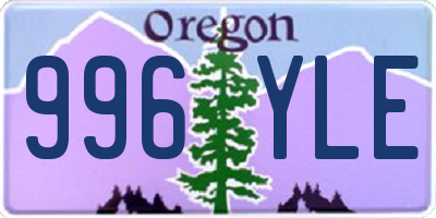 OR license plate 996YLE