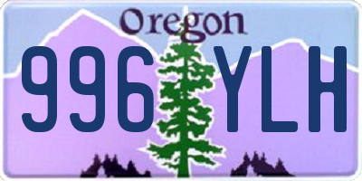 OR license plate 996YLH