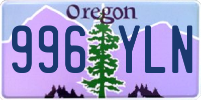 OR license plate 996YLN