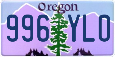 OR license plate 996YLO