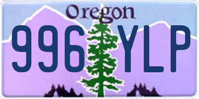 OR license plate 996YLP