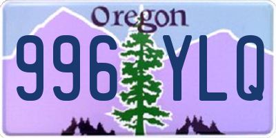 OR license plate 996YLQ