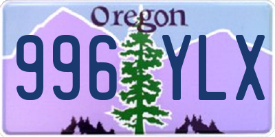 OR license plate 996YLX