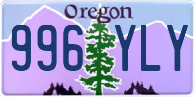 OR license plate 996YLY