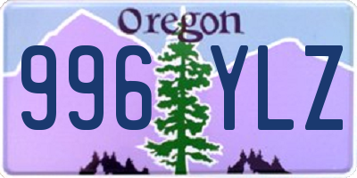 OR license plate 996YLZ