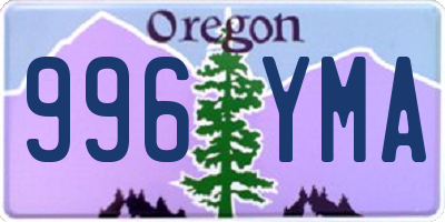 OR license plate 996YMA