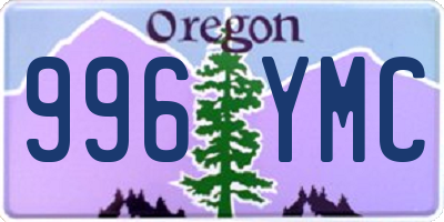 OR license plate 996YMC