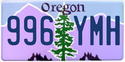 OR license plate 996YMH