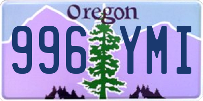 OR license plate 996YMI