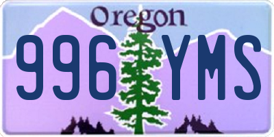 OR license plate 996YMS