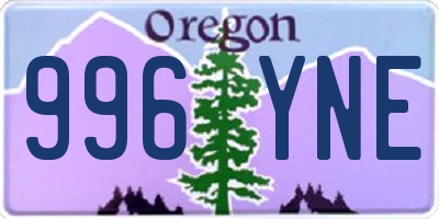 OR license plate 996YNE