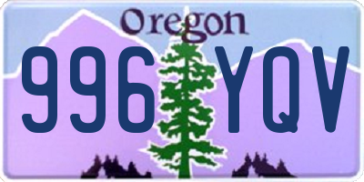 OR license plate 996YQV