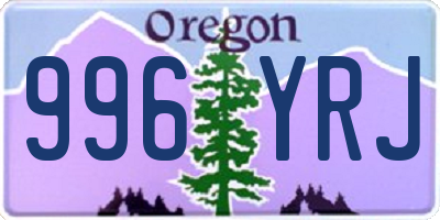 OR license plate 996YRJ