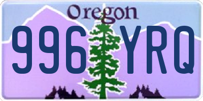 OR license plate 996YRQ