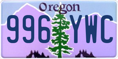 OR license plate 996YWC