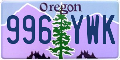 OR license plate 996YWK