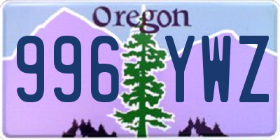 OR license plate 996YWZ