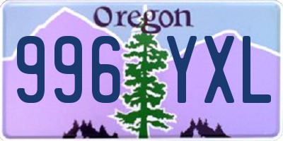 OR license plate 996YXL