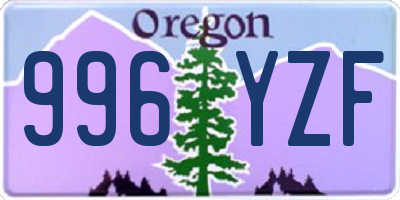 OR license plate 996YZF