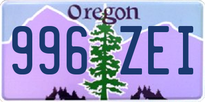 OR license plate 996ZEI