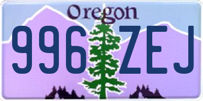 OR license plate 996ZEJ