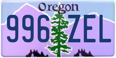 OR license plate 996ZEL