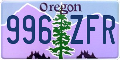 OR license plate 996ZFR