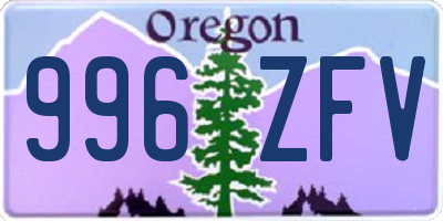 OR license plate 996ZFV
