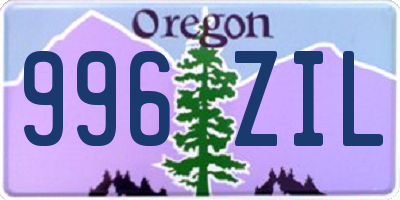 OR license plate 996ZIL