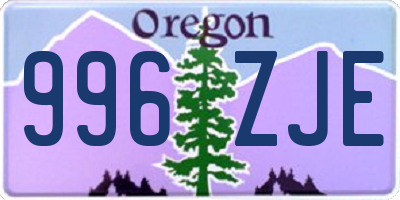 OR license plate 996ZJE