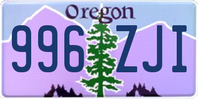 OR license plate 996ZJI