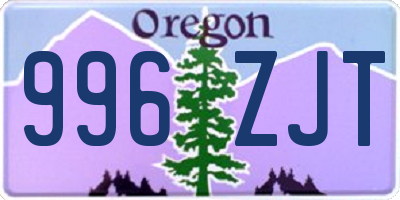 OR license plate 996ZJT