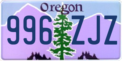 OR license plate 996ZJZ