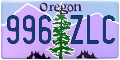 OR license plate 996ZLC