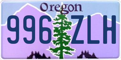 OR license plate 996ZLH