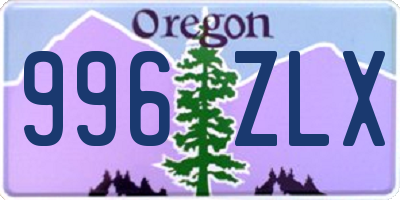 OR license plate 996ZLX