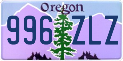 OR license plate 996ZLZ