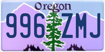 OR license plate 996ZMJ