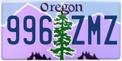 OR license plate 996ZMZ