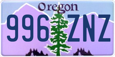OR license plate 996ZNZ