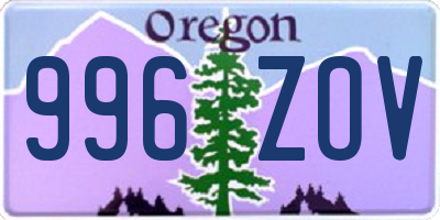 OR license plate 996ZOV