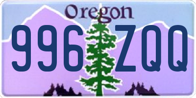 OR license plate 996ZQQ