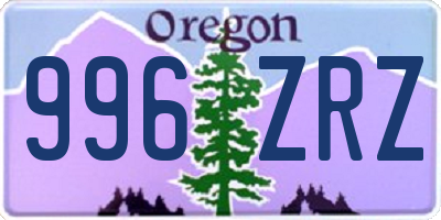 OR license plate 996ZRZ