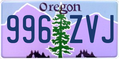 OR license plate 996ZVJ