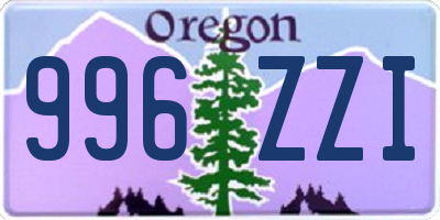 OR license plate 996ZZI