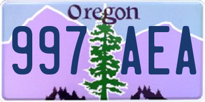OR license plate 997AEA