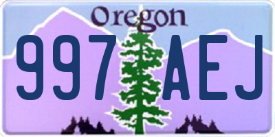 OR license plate 997AEJ